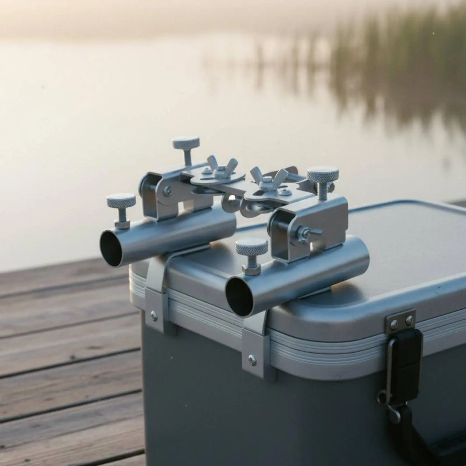 Fishing Box Rod Stand Long-Lasting Double Fishing Rod Holder Stainless Steel Two Pole Bracket Sturdy Resilience
Fishing Box Rod Stand Long-Lasting Double Fishing Rod Holder Stainless Steel Two Pole Bracket Sturdy Resilience