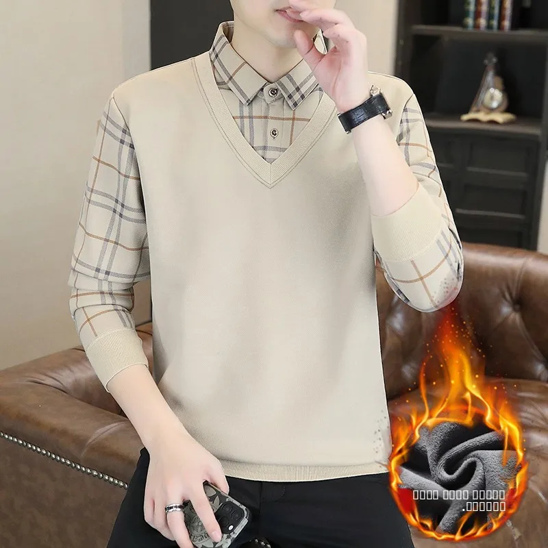 Men's Knitted Fce Lined Thiened irt Collar Sweater Faionable Ci Sle Winter Long Sve Soft Comfortable Polyester
Men's Knitted Fce Lined Thiened irt Collar Sweater Faionable Ci Sle Winter Long Sve Soft Comfortable Polyester