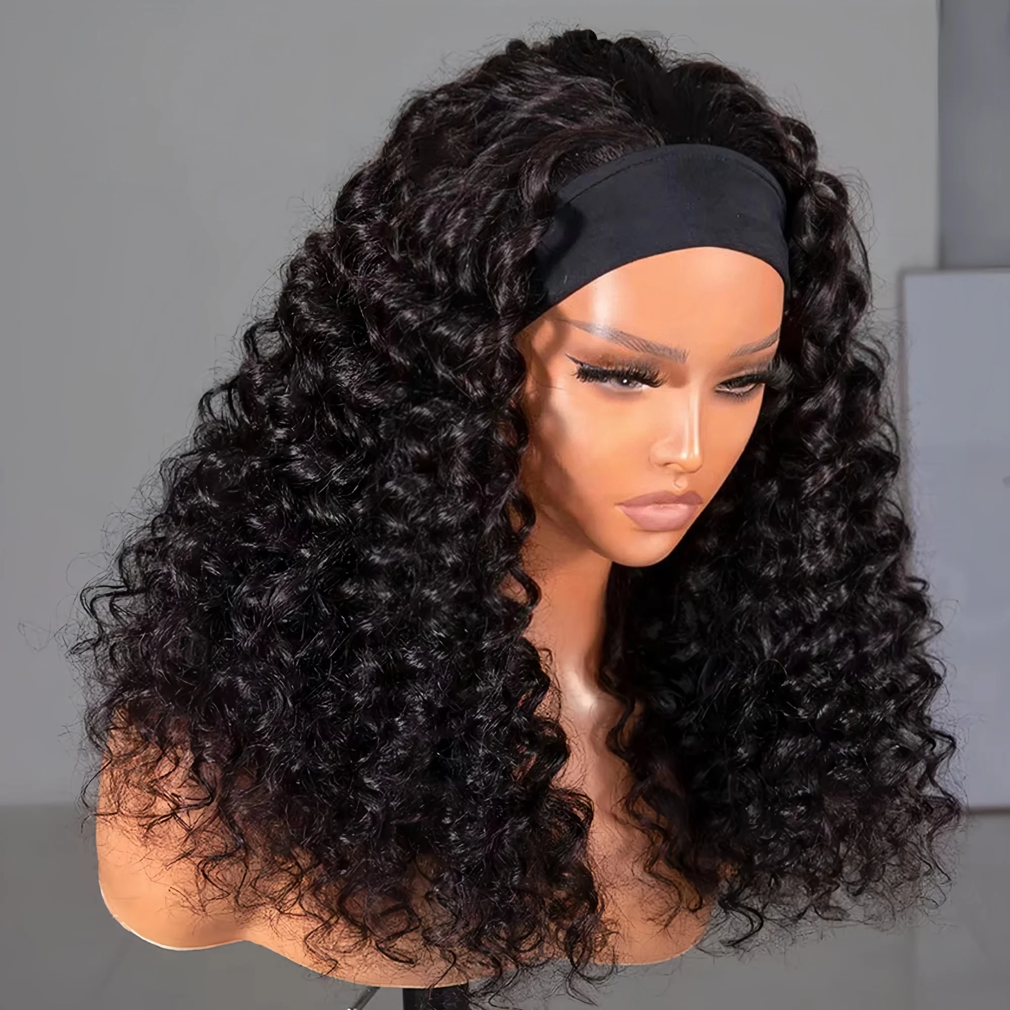 Kinky Curly Headband Wigs 250% Density Brazilian Human Hair 40 Inch Wear to Go Glueless Water Wave Headband Wig For Black Women
Kinky Curly Headband Wigs 250% Density Brazilian Human Hair 40 Inch Wear to Go Glueless Water Wave Headband Wig For Black Women