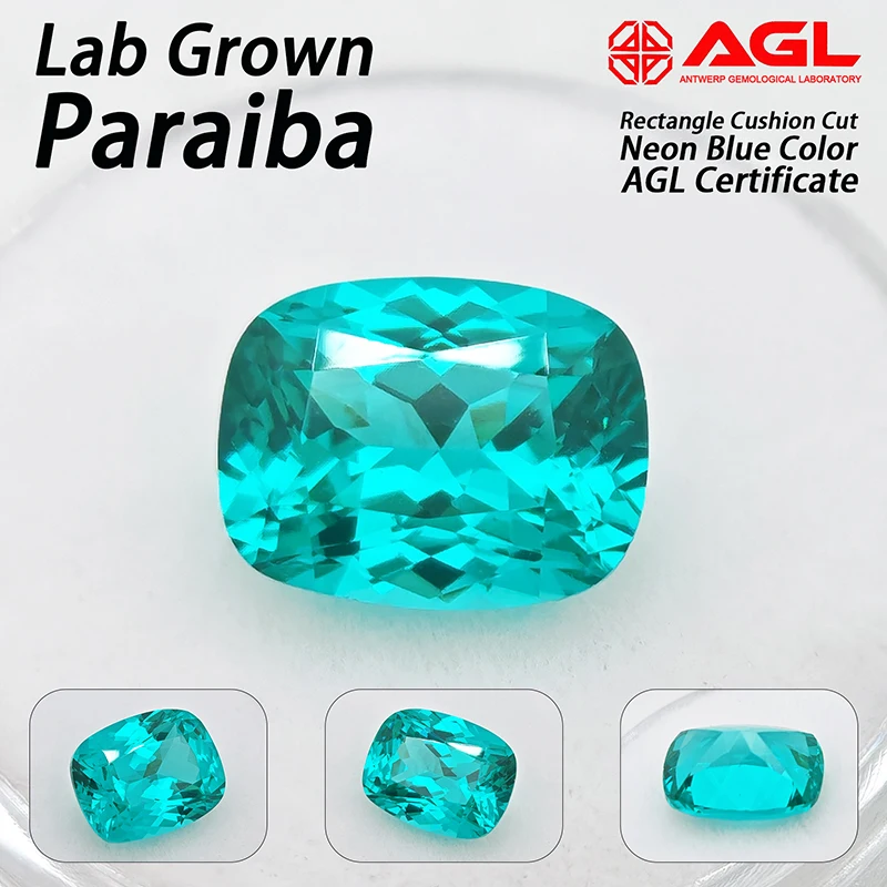 Lab Grown Paraiba Rectangle Cushion Cut Neon Blue Color Gemstone for Jewelry Making Inlay Ring Necklace AGL Certificate
Lab Grown Paraiba Rectangle Cushion Cut Neon Blue Color Gemstone for Jewelry Making Inlay Ring Necklace AGL Certificate