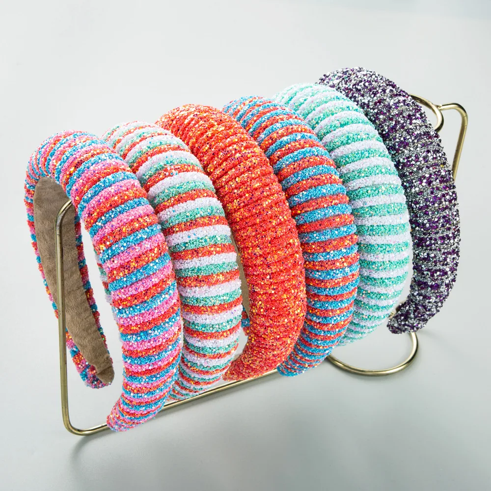 New Glitter Braided Padded Headband Colorful Hair Rope Wide Cross Sponge Puffy Party Hairband Women Hair Accessories
New Glitter Braided Padded Headband Colorful Hair Rope Wide Cross Sponge Puffy Party Hairband Women Hair Accessories