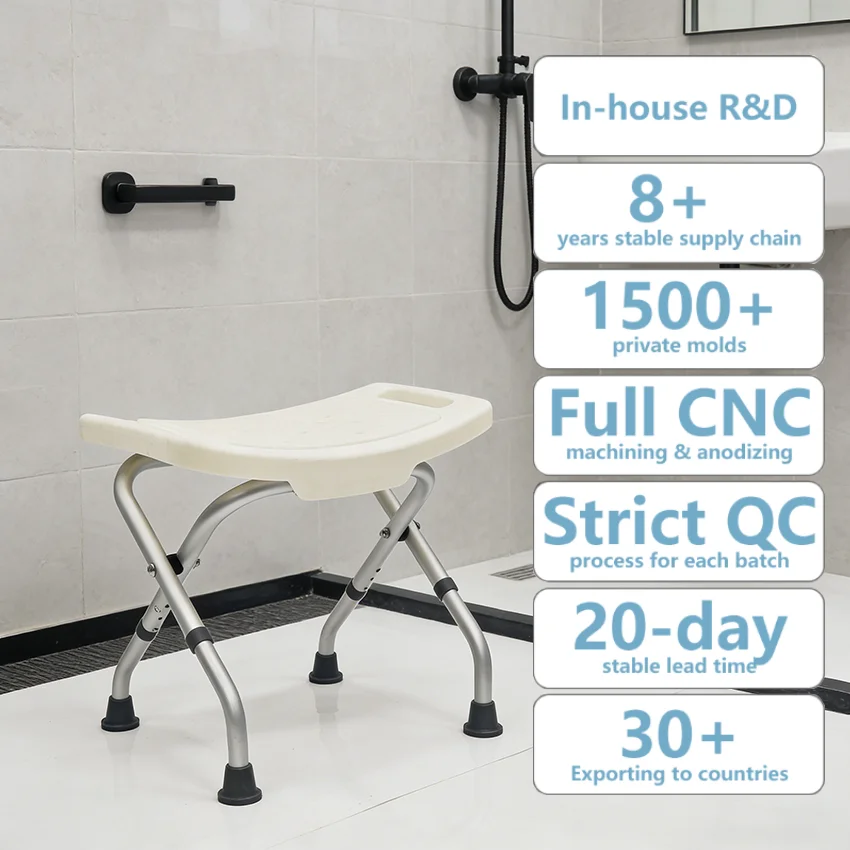 Simplywalk Aluminum Alloy 136KG Bath Shower Chair Foldable Bathroom Paraplegic MDR CE Certification Framework Agreement
Simplywalk Aluminum Alloy 136KG Bath Shower Chair Foldable Bathroom Paraplegic MDR CE Certification Framework Agreement
