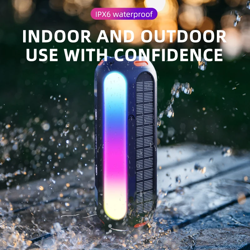 Solar Waterproof Portable Bluetooth Speaker Built-in 5000mA Battery Professional Magnetic Wireless Subwoofer For Outdoor Camping
Solar Waterproof Portable Bluetooth Speaker Built-in 5000mA Battery Professional Magnetic Wireless Subwoofer For Outdoor Camping