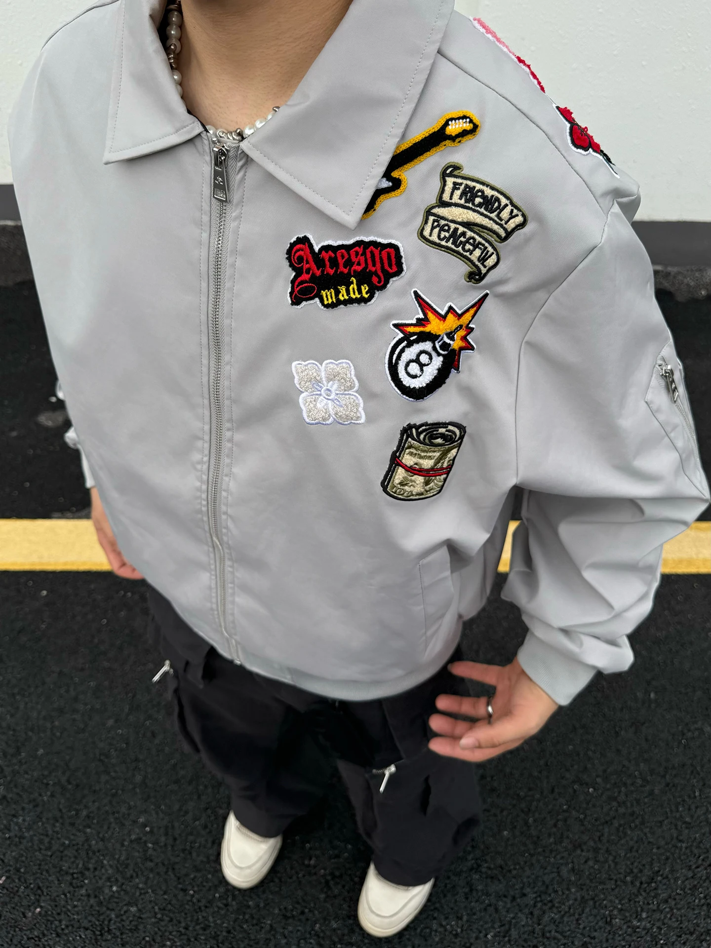 Retro American Embroidered Bae ort Flight Jaet Men's Loose Casual Outerwear Autumn High Street Vibe Couple's Coat
Retro American Embroidered Bae ort Flight Jaet Men's Loose Casual Outerwear Autumn High Street Vibe Couple's Coat