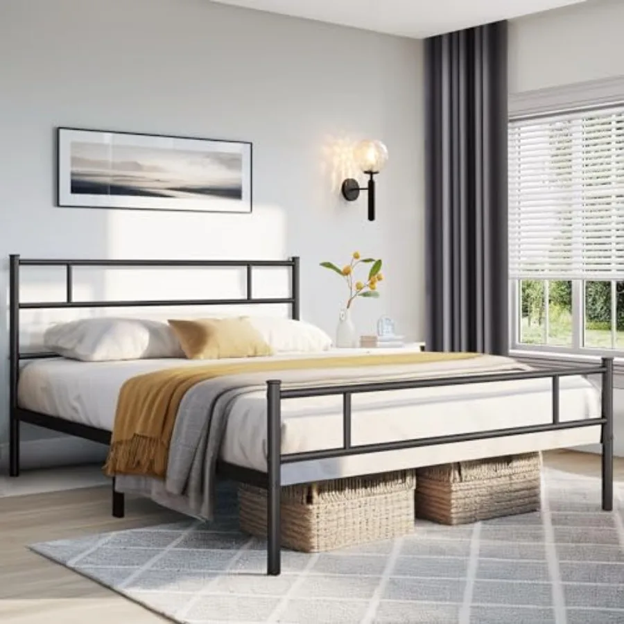 Metal Platform Full Size Bed Frame with Headboard and Footboard 12'' Under-Bed Storage and Strong Slats Support No Box Spring N
Metal Platform Full Size Bed Frame with Headboard and Footboard 12'' Under-Bed Storage and Strong Slats Support No Box Spring N