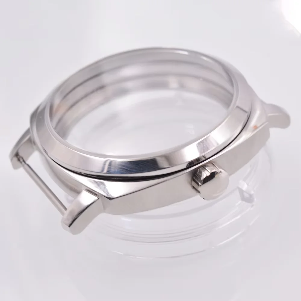 42mm Watch Case Silver Watch Case Fit 6497 3600 Series Manual Winding Movement Men's Manual Mechanical Transparent case
42mm Watch Case Silver Watch Case Fit 6497 3600 Series Manual Winding Movement Men's Manual Mechanical Transparent case