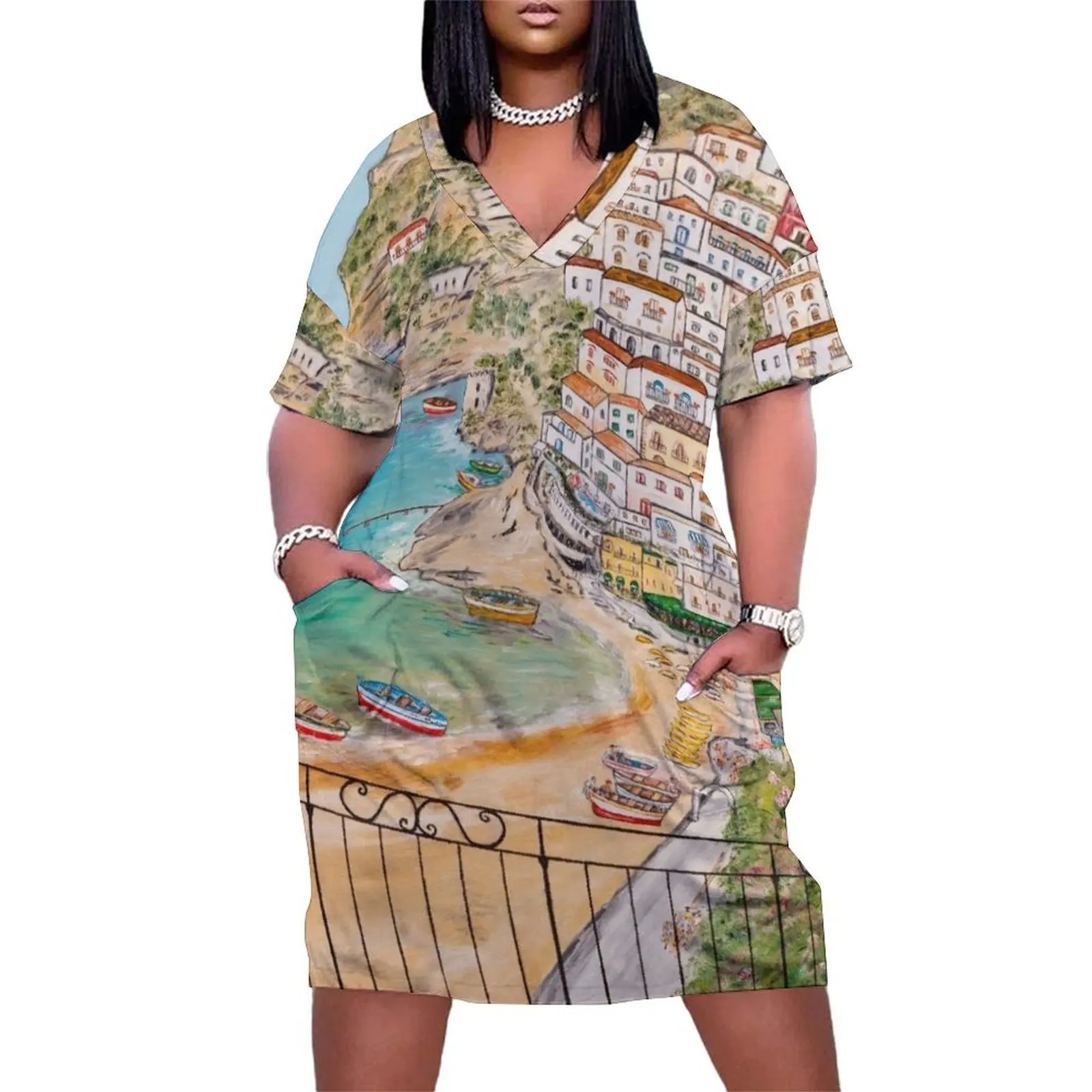 Vista su Positano Loose Pocket Dress Women long dress Long dresses Dress for girls
Vista su Positano Loose Pocket Dress Women long dress Long dresses Dress for girls