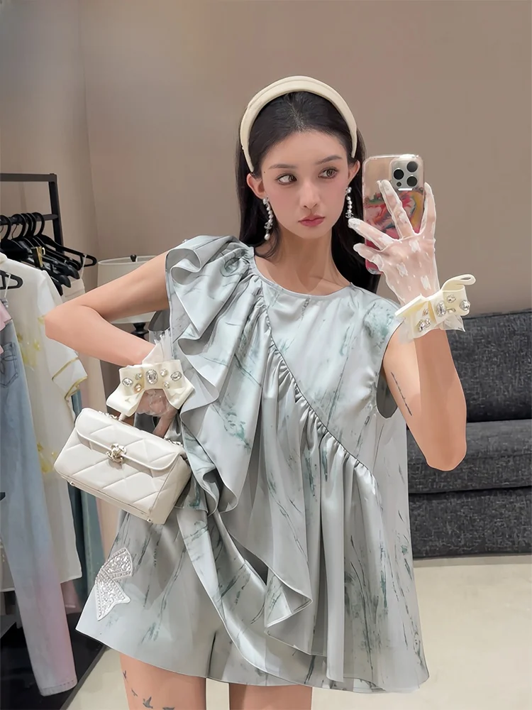 Оригинальный комплект из шифона PITAO: рубашка и шорты, свободный крой, летний модный хлопковый костюм из двух предметов для женщин, омолаживающий образ
Оригинальный комплект из шифона PITAO: рубашка и шорты, свободный крой, летний модный хлопковый костюм из двух предметов для женщин, омолаживающий образ