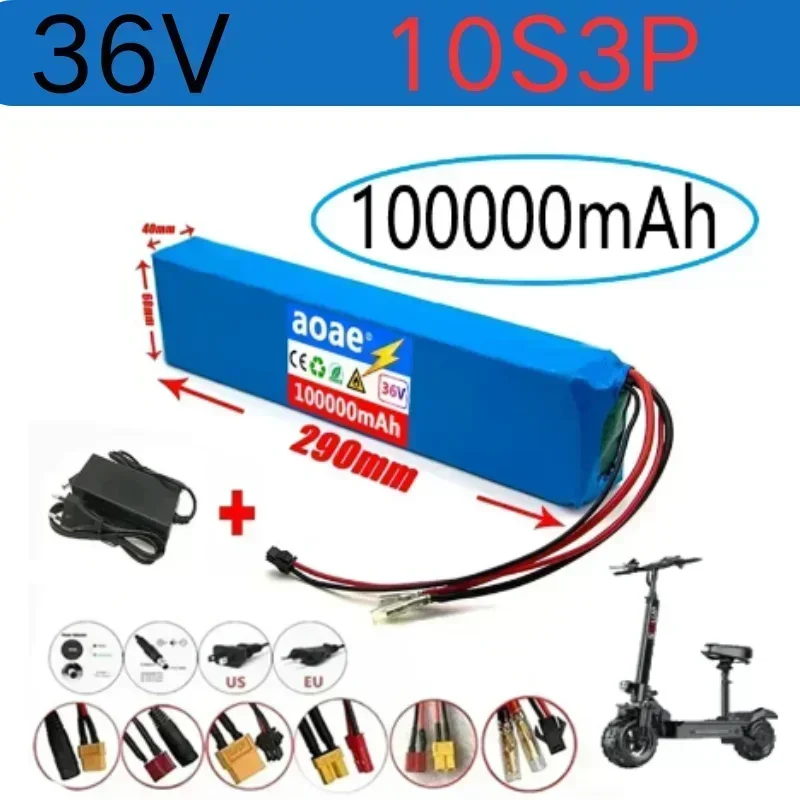 10S3P 100000mAh 18650 Rechargeable Lithium Battery Pack 36V Power Modified Bicycle Scooter Electric Vehicle with BMS+charger
10S3P 100000mAh 18650 Rechargeable Lithium Battery Pack 36V Power Modified Bicycle Scooter Electric Vehicle with BMS+charger
