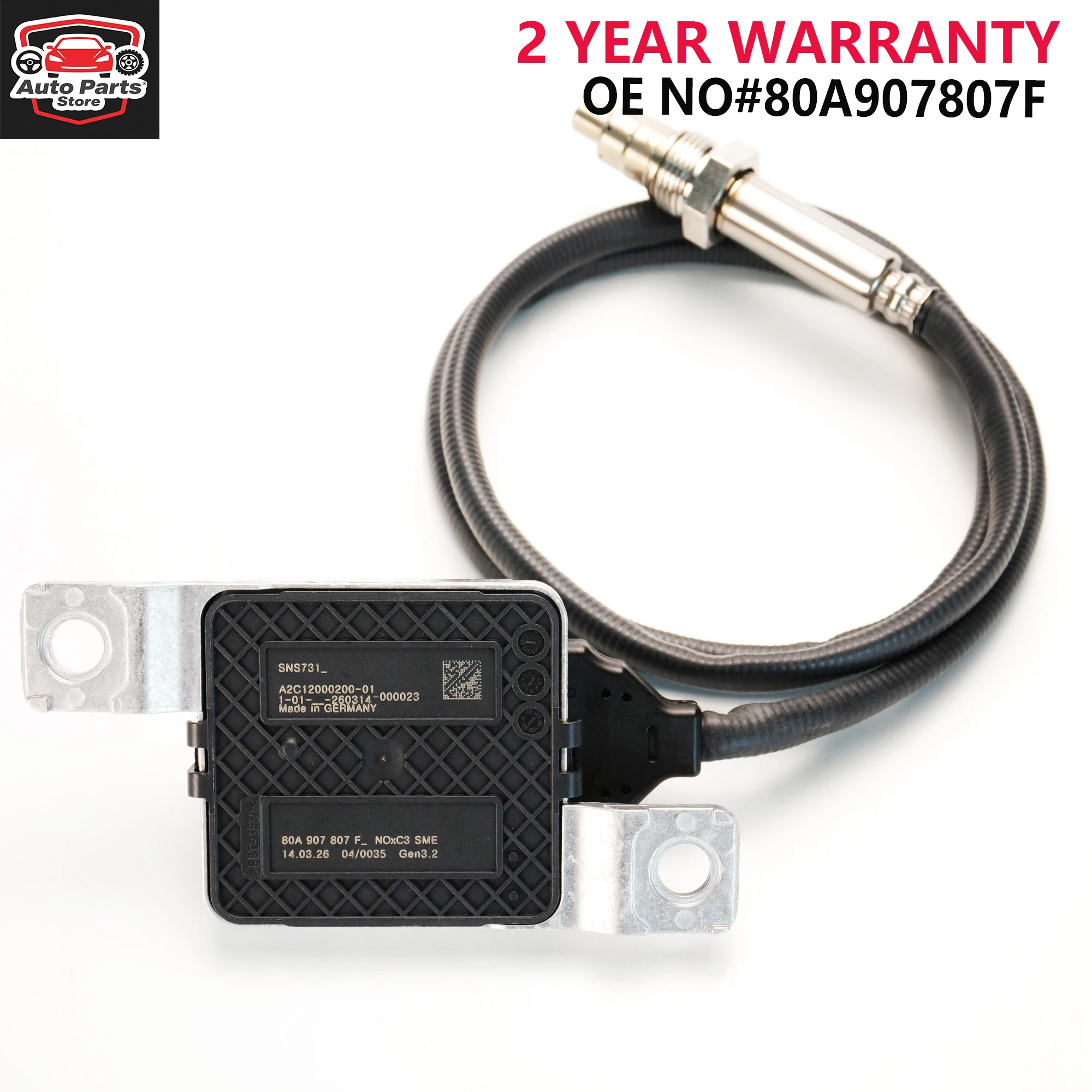 80A907807F NOx Sensor Nitrogen Oxide Sensor For Audi Q5 FY SQ5 2.0 3.0 TDI Diesel Exhaust Parts
80A907807F NOx Sensor Nitrogen Oxide Sensor For Audi Q5 FY SQ5 2.0 3.0 TDI Diesel Exhaust Parts