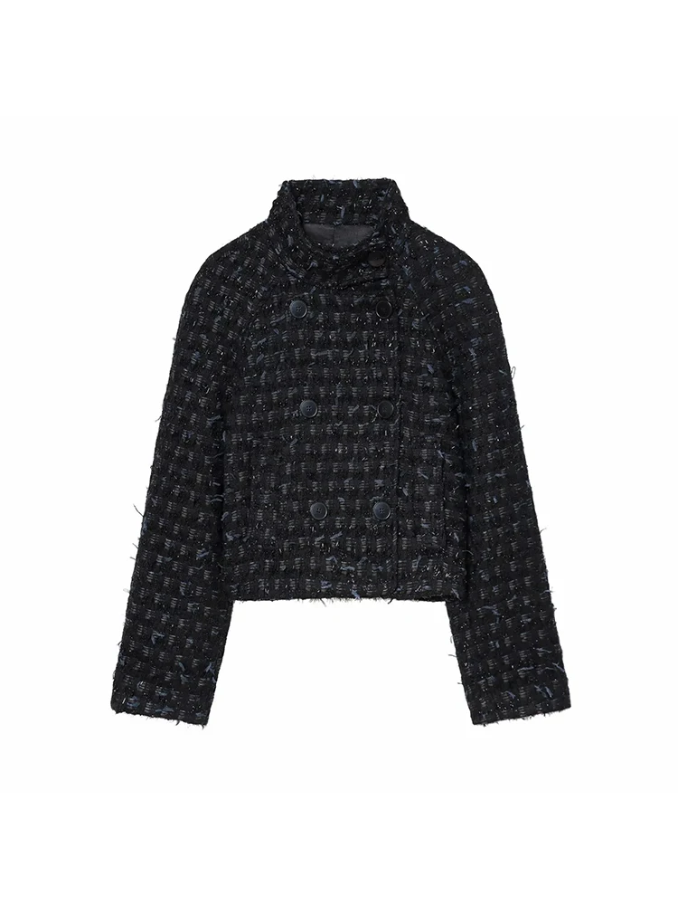 Новая женская короткая твидовая куртка, женский осенний модный топ с круглым вырезом и длинными рукавами, свободное пальто
Новая женская короткая твидовая куртка, женский осенний модный топ с круглым вырезом и длинными рукавами, свободное пальто