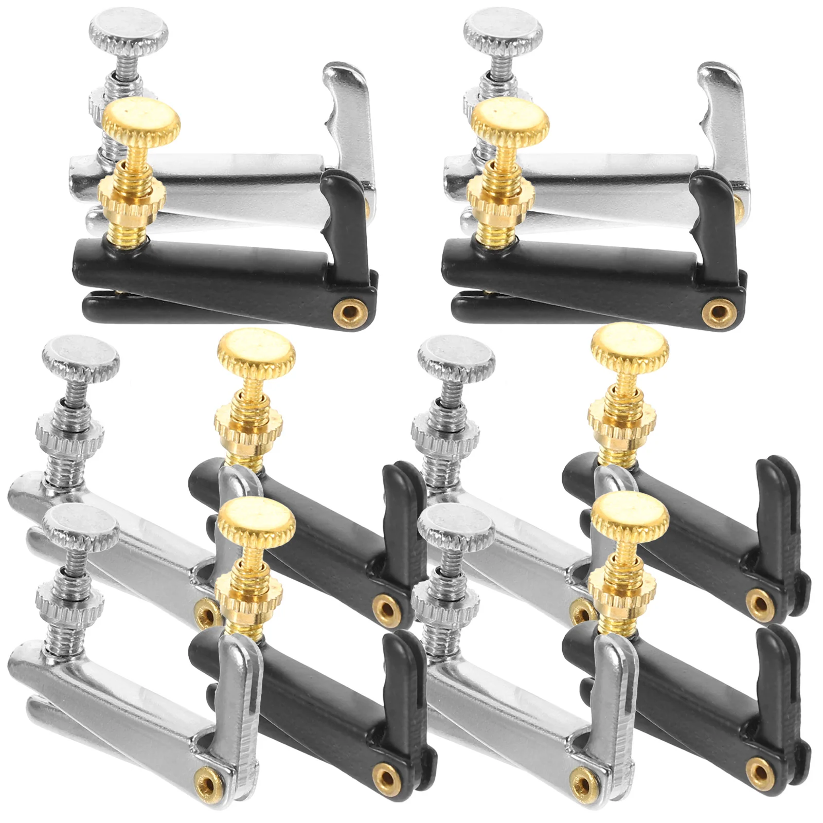 8 Pcs Violin Fine Tuners 3 4 4 Metal Adjusters Black Silver Tuning Tools for Violin Accessories Musical Instrument
8 Pcs Violin Fine Tuners 3 4 4 Metal Adjusters Black Silver Tuning Tools for Violin Accessories Musical Instrument