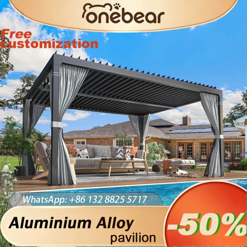 Any Size Custom Luxury Garden Patio Electric Aluminum Pergola Bioclimatic Adjustable Louver All Weather Shelter
Any Size Custom Luxury Garden Patio Electric Aluminum Pergola Bioclimatic Adjustable Louver All Weather Shelter