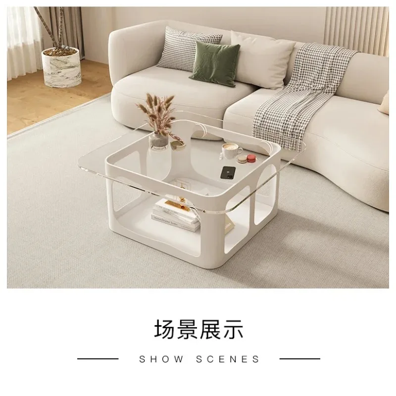 Cream Style Rock Slab Coffee Table for Small Living Rooms, Simple Modern Rectangular Design
Cream Style Rock Slab Coffee Table for Small Living Rooms, Simple Modern Rectangular Design