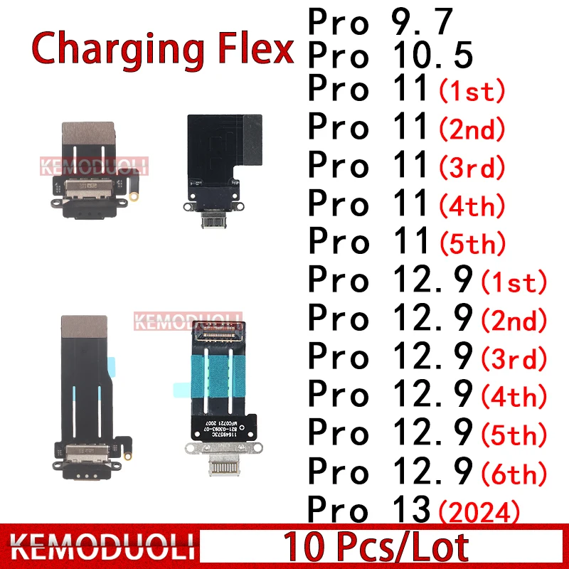 10 Pcs/Lot Charging Flex for Ipad Pro 11 12.9 13 2024 9.7 10.5 3rd 4th 5th 6th 2022 2021 Generation USB Ports Dock Connector
10 Pcs/Lot Charging Flex for Ipad Pro 11 12.9 13 2024 9.7 10.5 3rd 4th 5th 6th 2022 2021 Generation USB Ports Dock Connector