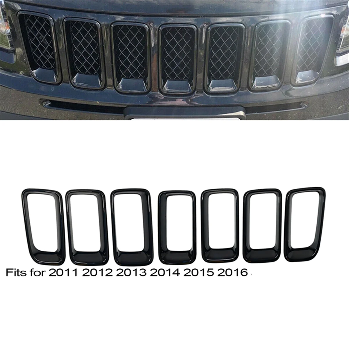 Automobile 7 Pcs Front Grille Inserts 68109865AA for Jeep Compass 2011-2016 Jeep Parts
Automobile 7 Pcs Front Grille Inserts 68109865AA for Jeep Compass 2011-2016 Jeep Parts