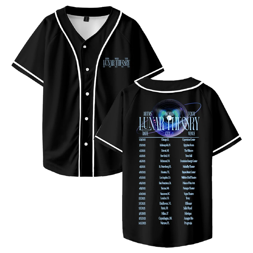 Kpop Artms Lunar Theory World Tour 2025 Baseball Jersey V-Neck Short Sleeve Button-up Shirts Men Women Streetwear Tops
Kpop Artms Lunar Theory World Tour 2025 Baseball Jersey V-Neck Short Sleeve Button-up Shirts Men Women Streetwear Tops