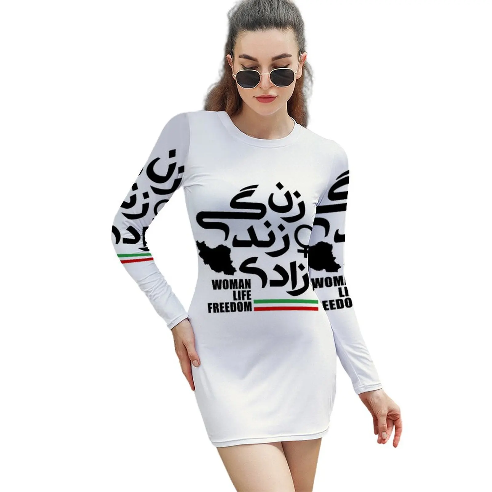 Woman, Life, Freedom Long-Sleeved Sheath Dress dress dresses Casual dresses Long dress woman
Woman, Life, Freedom Long-Sleeved Sheath Dress dress dresses Casual dresses Long dress woman