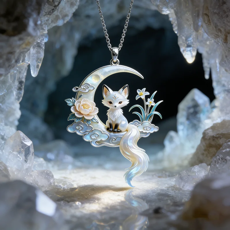 Retro Moon Fox Pendant Necklace Thin Cable Chain Elegant Chinese Style Hanfu Accessories Jewelry Gift
Retro Moon Fox Pendant Necklace Thin Cable Chain Elegant Chinese Style Hanfu Accessories Jewelry Gift