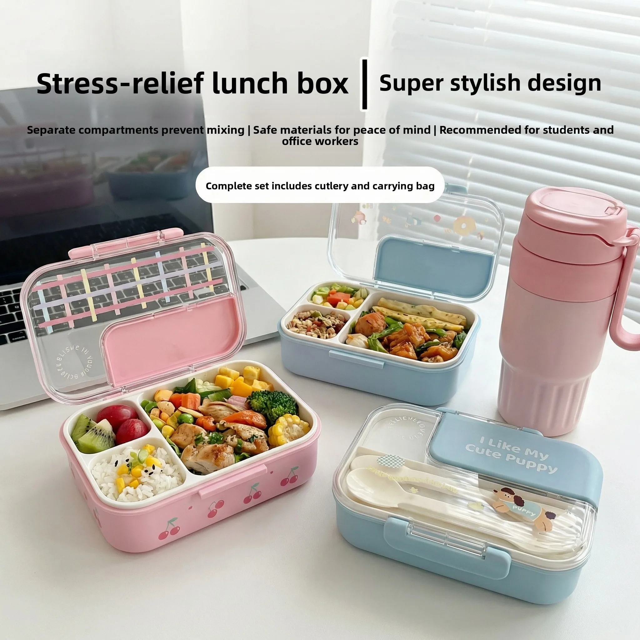 Thickened Portable Lunch Box Set for Office Workers And Primary School Students with Cute Dividers Sealed Covered Bento Box
Thickened Portable Lunch Box Set for Office Workers And Primary School Students with Cute Dividers Sealed Covered Bento Box