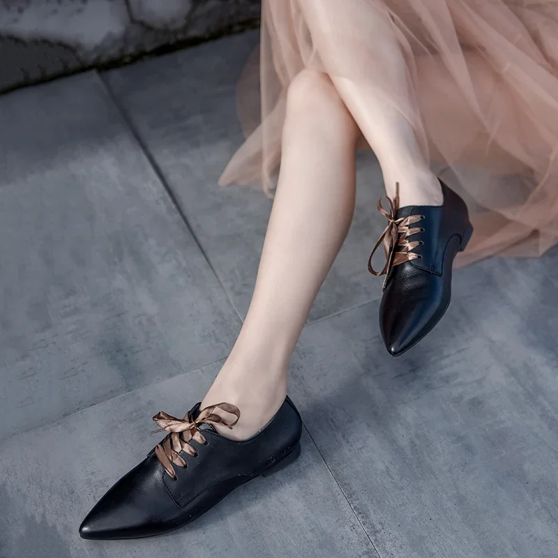 Artmu Original Lace Up Pointed Toe Shoes For Women Genuine Leather British Style Luxury Shoes Elegant Dress Shoes Ladies Black
Artmu Original Lace Up Pointed Toe Shoes For Women Genuine Leather British Style Luxury Shoes Elegant Dress Shoes Ladies Black