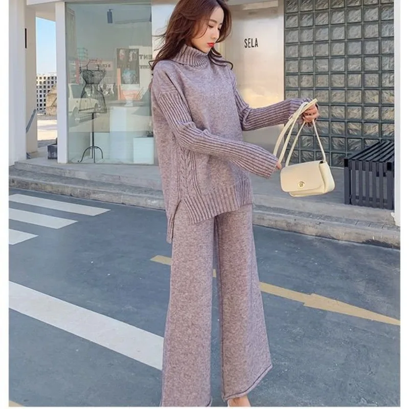 2023 New Maternity Autumn Outfit for Autumn Winter Solid Color Knitted Turtleneck Sweater Loose Wide-leg Pants Two-piece
2023 New Maternity Autumn Outfit for Autumn Winter Solid Color Knitted Turtleneck Sweater Loose Wide-leg Pants Two-piece