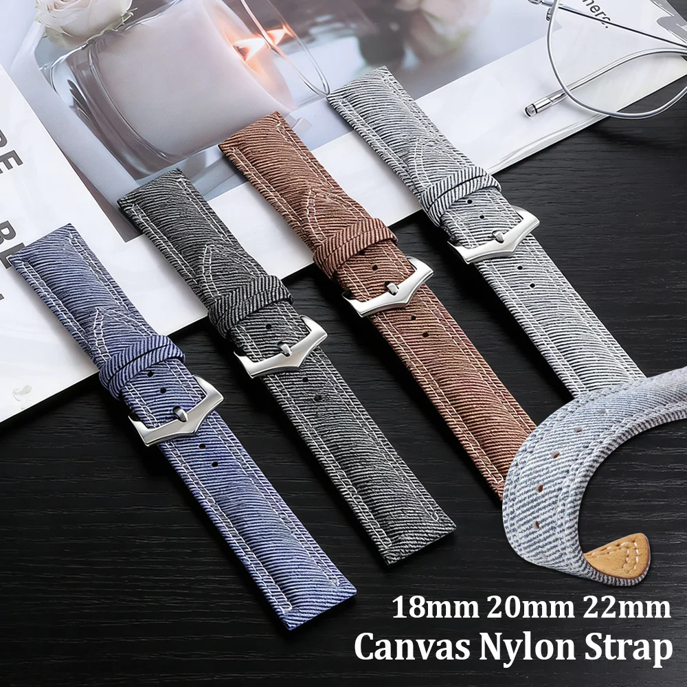 New Canvas Nylon Watch Band Premium Denim Sailcloth Strap for Omega Bracelet 18mm 20mm 22mm Wristbelt for Seiko for Smartwatch
New Canvas Nylon Watch Band Premium Denim Sailcloth Strap for Omega Bracelet 18mm 20mm 22mm Wristbelt for Seiko for Smartwatch