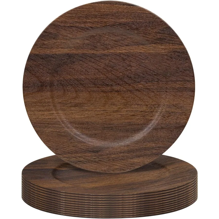 Набор круглых зарядных тарелок из 12 13-дюймовых коричневых зарядных устройств для обеденных тарелок. Зарядные устройства для тарелок из искусственного дерева в деревенском стиле.
Набор круглых зарядных тарелок из 12 13-дюймовых коричневых зарядных устройств для обеденных тарелок. Зарядные устройства для тарелок из искусственного дерева в деревенском стиле.