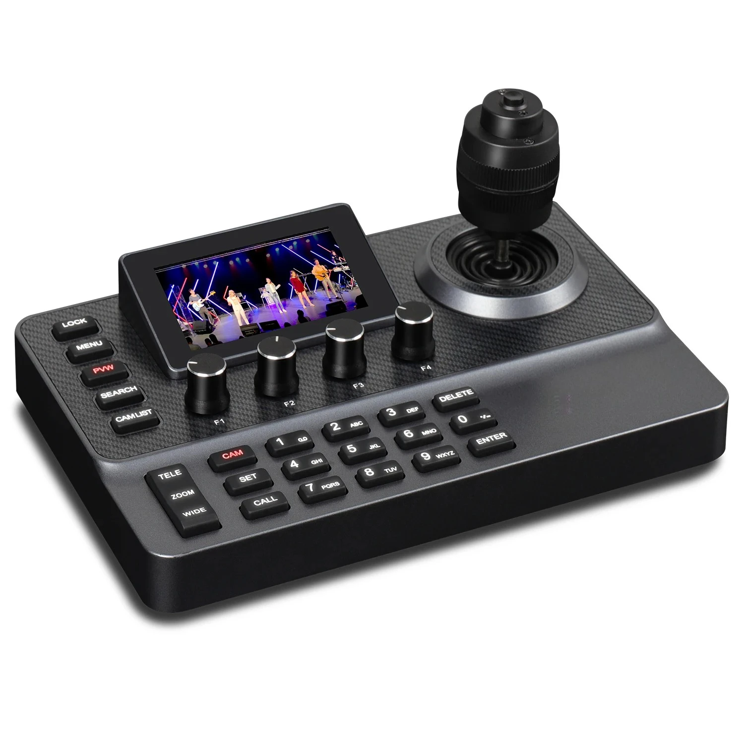 Контроллер камеры 3-дюймовый ЖК-дисплей Preview, клавиатура с 4D-джойстиком для Live Church (лицензия NDI в комплекте) KC606N
Контроллер камеры 3-дюймовый ЖК-дисплей Preview, клавиатура с 4D-джойстиком для Live Church (лицензия NDI в комплекте) KC606N