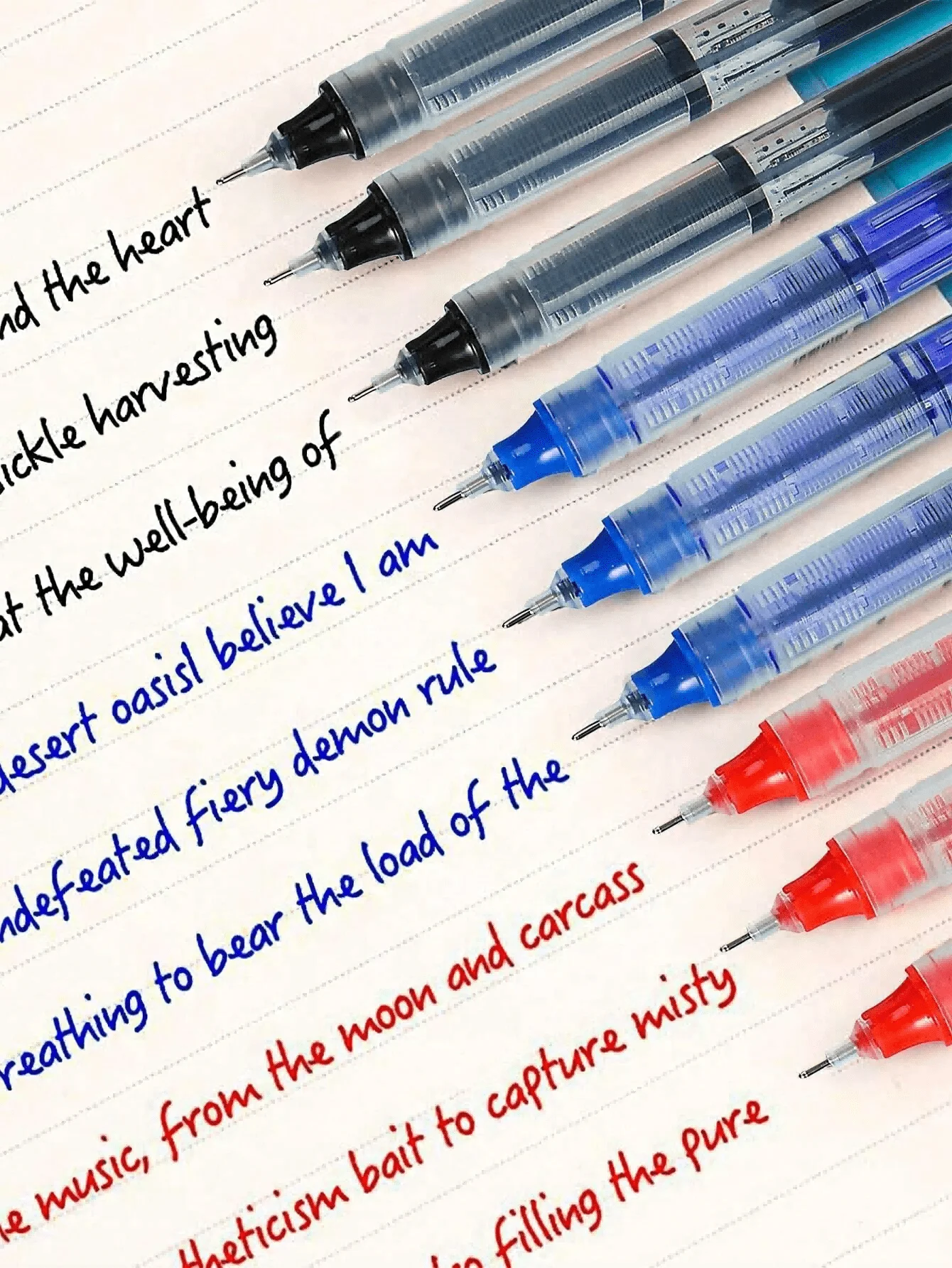 Blue Liquid Gel Pens – 10pcs Quick-Drying Ballpoint, Large Capacity for School & Office Exams
Blue Liquid Gel Pens – 10pcs Quick-Drying Ballpoint, Large Capacity for School & Office Exams