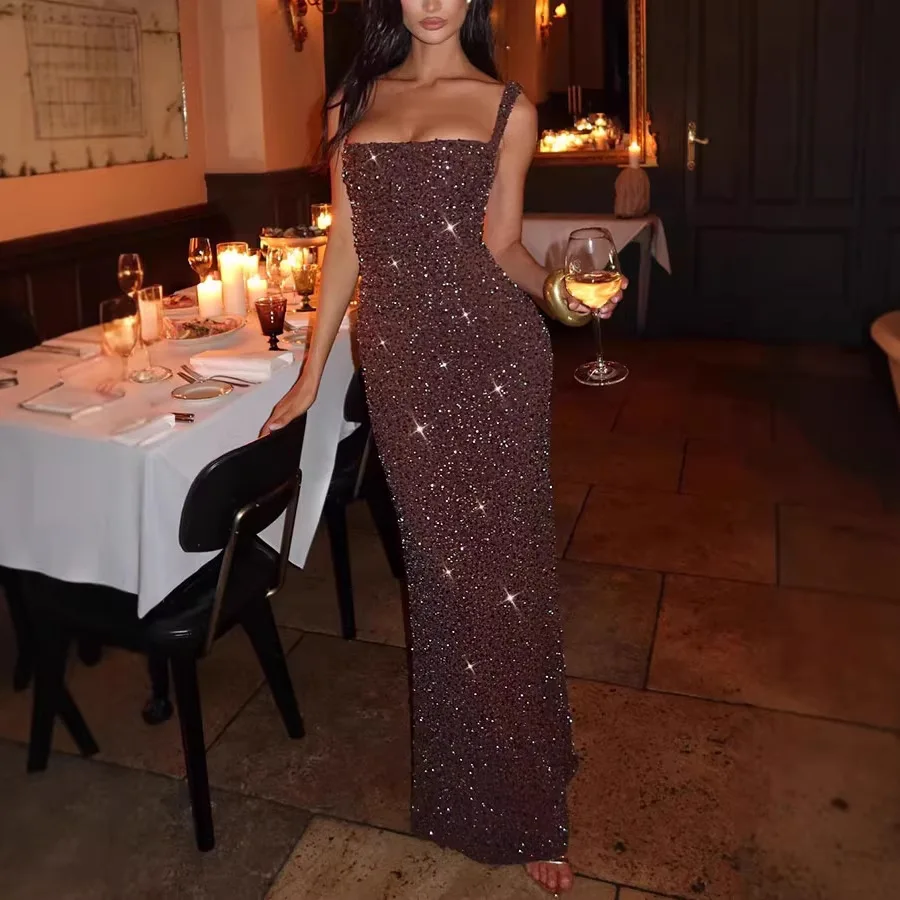 Women Sparkly Strap Sleeveless Bodycon Dress Evening Gown Mini Dresses Clubwear
Women Sparkly Strap Sleeveless Bodycon Dress Evening Gown Mini Dresses Clubwear