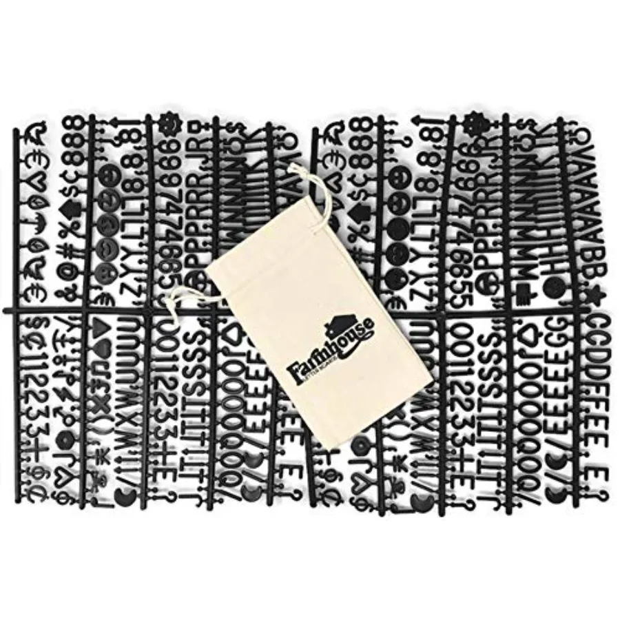 Black Letter Set for Changeable Felt Letter Boards, 3/4" 460 Characters Includes Symbols/ Emojis, Numbers, Punctuation and Burl
Black Letter Set for Changeable Felt Letter Boards, 3/4" 460 Characters Includes Symbols/ Emojis, Numbers, Punctuation and Burl