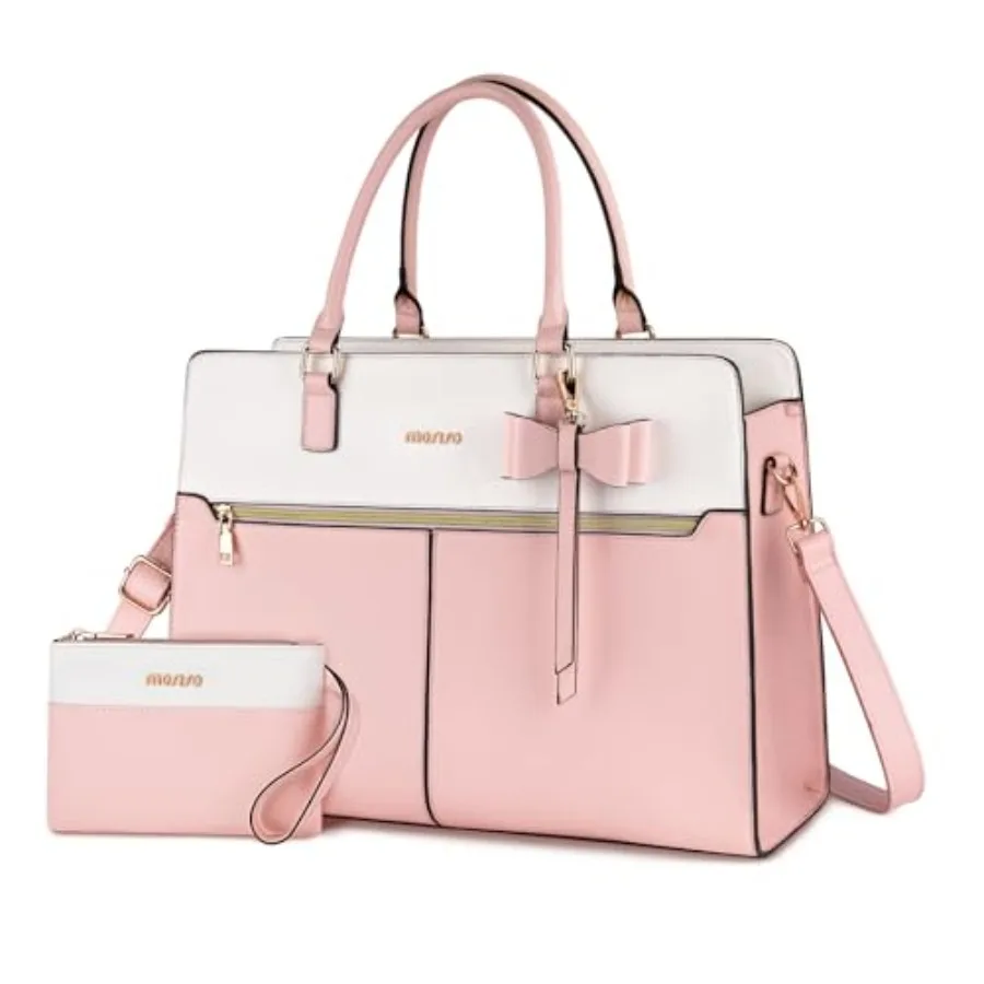 Laptop Tote Bag for Women, 15.6 inch Waterproof PU Leather Work Bag with Clutch Purse and Bowknot, Large Capacity Handbag Shoul
Laptop Tote Bag for Women, 15.6 inch Waterproof PU Leather Work Bag with Clutch Purse and Bowknot, Large Capacity Handbag Shoul
