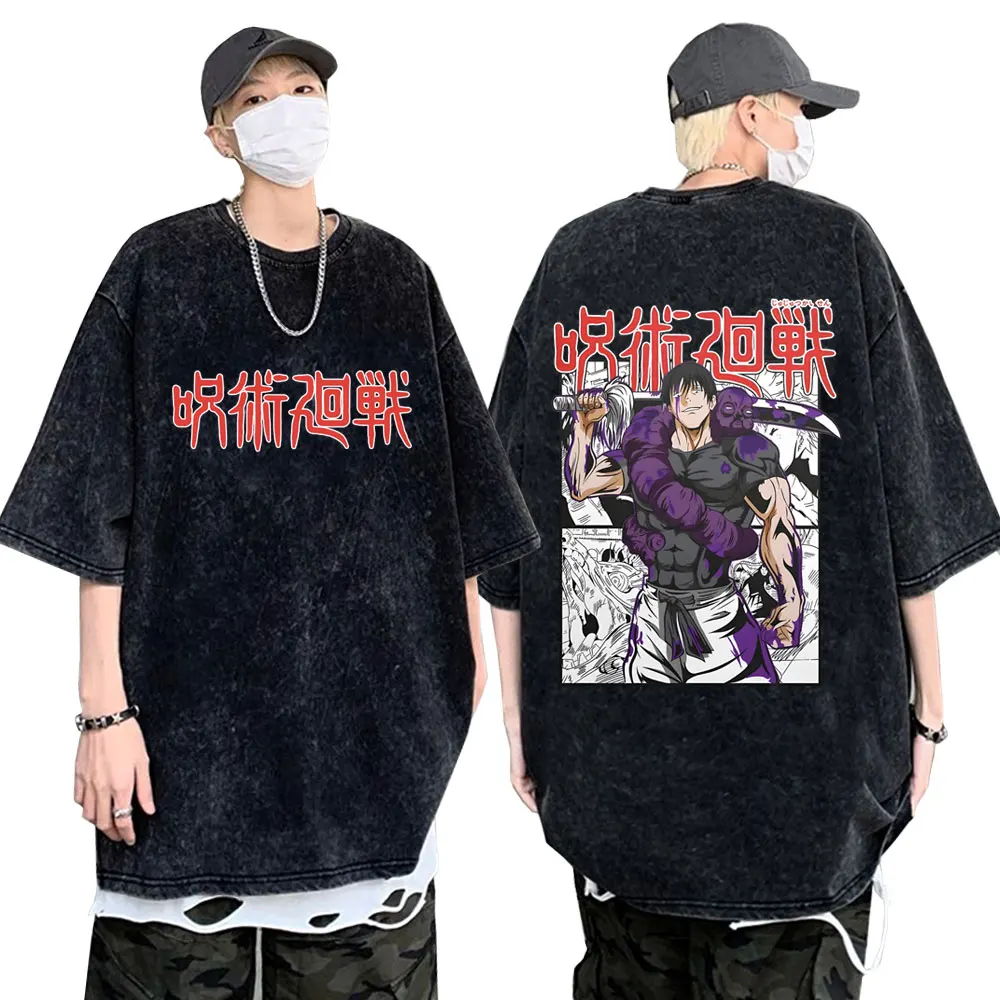 Anime Jujutsu Kaisen Vintage Washed T-shirt Fushiguro Toji Graphic T Shirt Men Women Casual Cartoon Manga O-collar T-shirts Tops
Anime Jujutsu Kaisen Vintage Washed T-shirt Fushiguro Toji Graphic T Shirt Men Women Casual Cartoon Manga O-collar T-shirts Tops