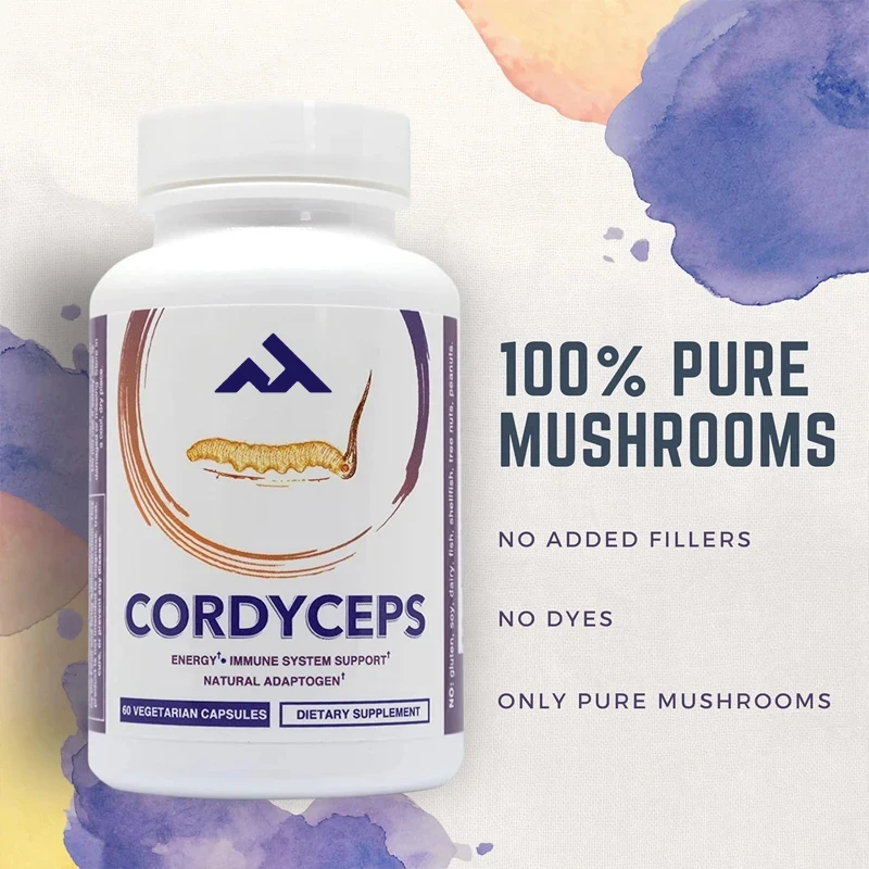 Грибные капсулы Pure Cordyceps Sinensis, 500 мг, поддержка иммунитета, без ГМО, вегетарианские, кетогенные, без глютена.
Грибные капсулы Pure Cordyceps Sinensis, 500 мг, поддержка иммунитета, без ГМО, вегетарианские, кетогенные, без глютена.