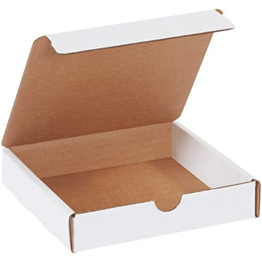 White Corrugated Cardboard Literature Mailer Box 6" L x 6" W x 1 1/4" H Pack of 50 Crush-Proof for Shipping and Mailing UPS USP
White Corrugated Cardboard Literature Mailer Box 6" L x 6" W x 1 1/4" H Pack of 50 Crush-Proof for Shipping and Mailing UPS USP