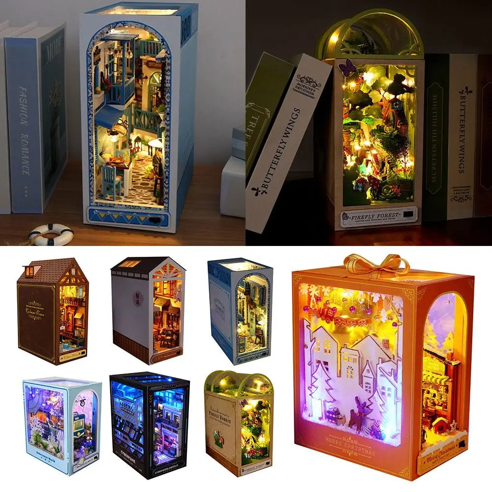 3D Wooden DIY Book Nook Kit LED Light House Model Toy Miniature Dollhouse Model Kit Puzzle Bookshelf Decoration Kids Gift
3D Wooden DIY Book Nook Kit LED Light House Model Toy Miniature Dollhouse Model Kit Puzzle Bookshelf Decoration Kids Gift