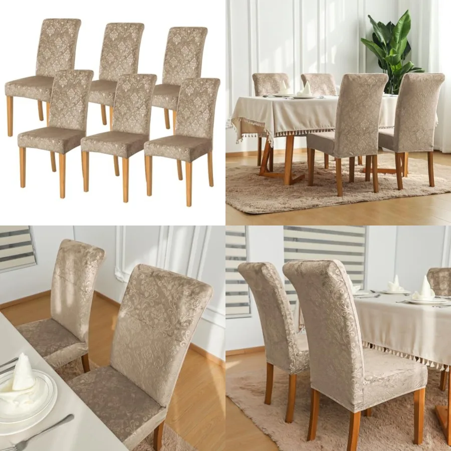 Chair Covers for Dining Chairs Set of 6, Stretch Dining Room Chir Cover Kitchen Prsons Chir Slipcovers Pck
Chair Covers for Dining Chairs Set of 6, Stretch Dining Room Chir Cover Kitchen Prsons Chir Slipcovers Pck