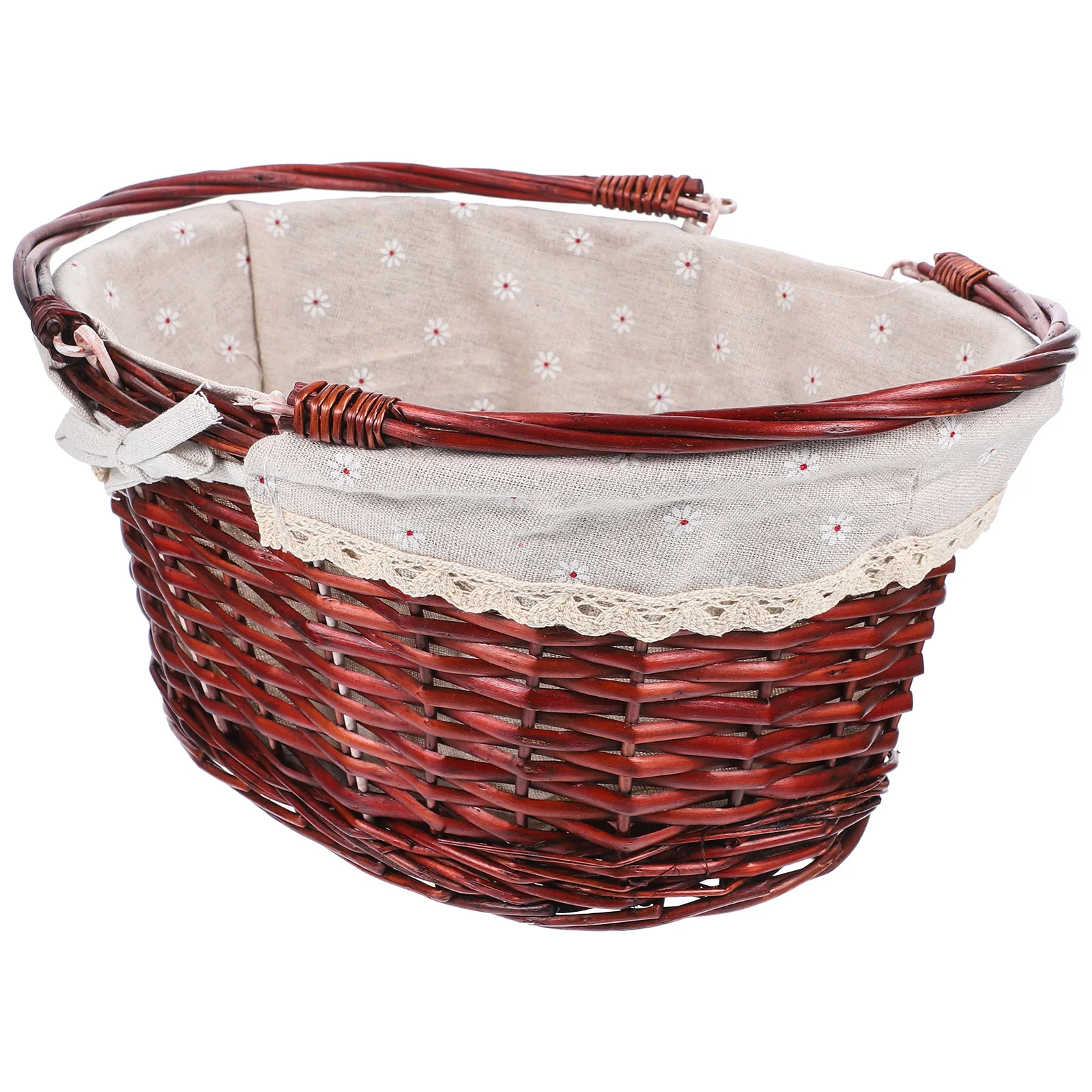 1 pc Willow Woven Fruit Basket Dark Brown Vintage Storage Container For Household Picnic Food Gift Organization Multipurpose
1 pc Willow Woven Fruit Basket Dark Brown Vintage Storage Container For Household Picnic Food Gift Organization Multipurpose