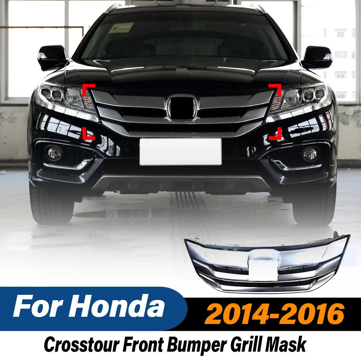 For Honda Crosstour 2014 2015 2016 Car Front Bumper Air Intake Grille Sports Car Water Tank Protection Cover Modification Kit 
For Honda Crosstour 2014 2015 2016 Car Front Bumper Air Intake Grille Sports Car Water Tank Protection Cover Modification Kit