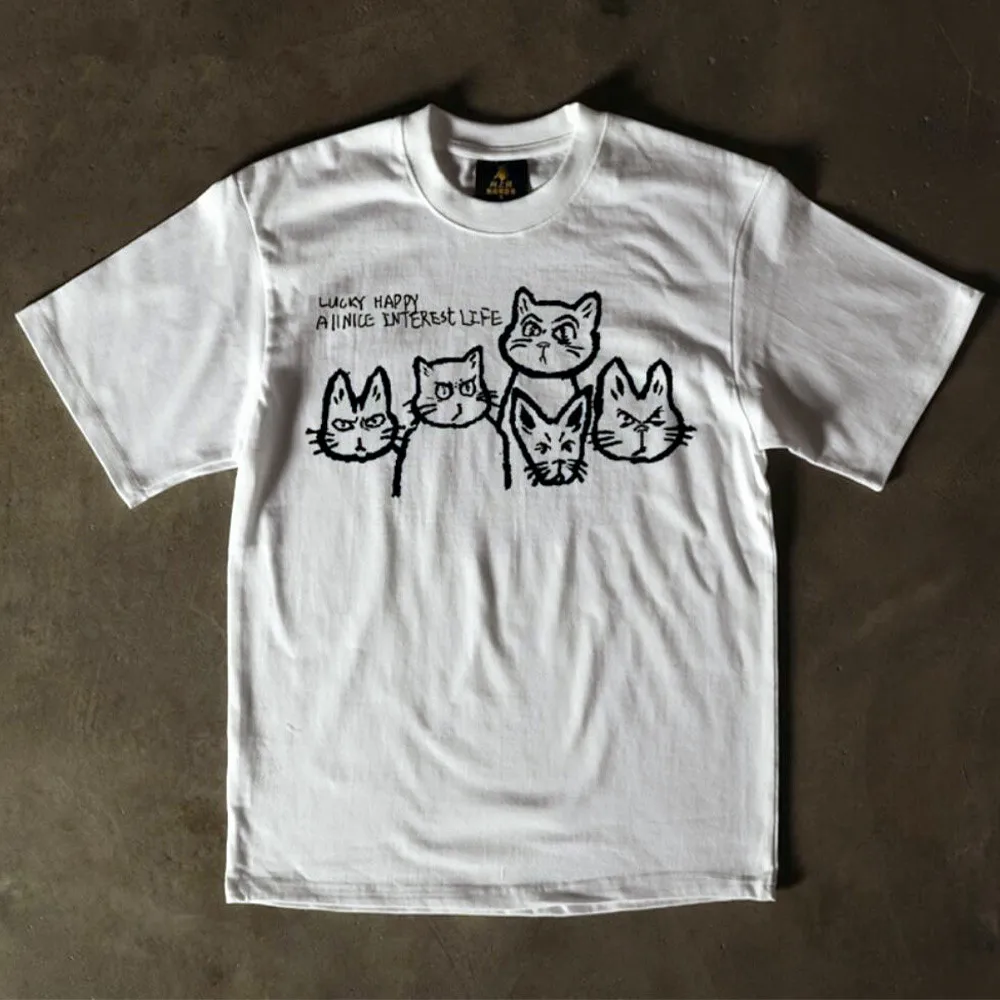 Funny Cats Printing Graphic Unisex T Shirts 2025 Summer Loose Cotton Short Sleeve Tops Street Fashion Casual Crewneck Tees
Funny Cats Printing Graphic Unisex T Shirts 2025 Summer Loose Cotton Short Sleeve Tops Street Fashion Casual Crewneck Tees