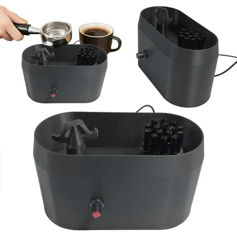 Electric Automatic Knock Box Cleaner Coffee Portafilter Cleaning Kit Detachable Knock Box Cleaner with Clean Brush Grounds Tray
Electric Automatic Knock Box Cleaner Coffee Portafilter Cleaning Kit Detachable Knock Box Cleaner with Clean Brush Grounds Tray