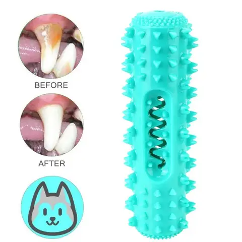 Juguete para masticar para perros con cepillo de dientes, hueso en barra para limpieza de dientes de perros, cepillado de dientes, juguetes para masticar para la dentición, cuidado bucal dental para perros medianos