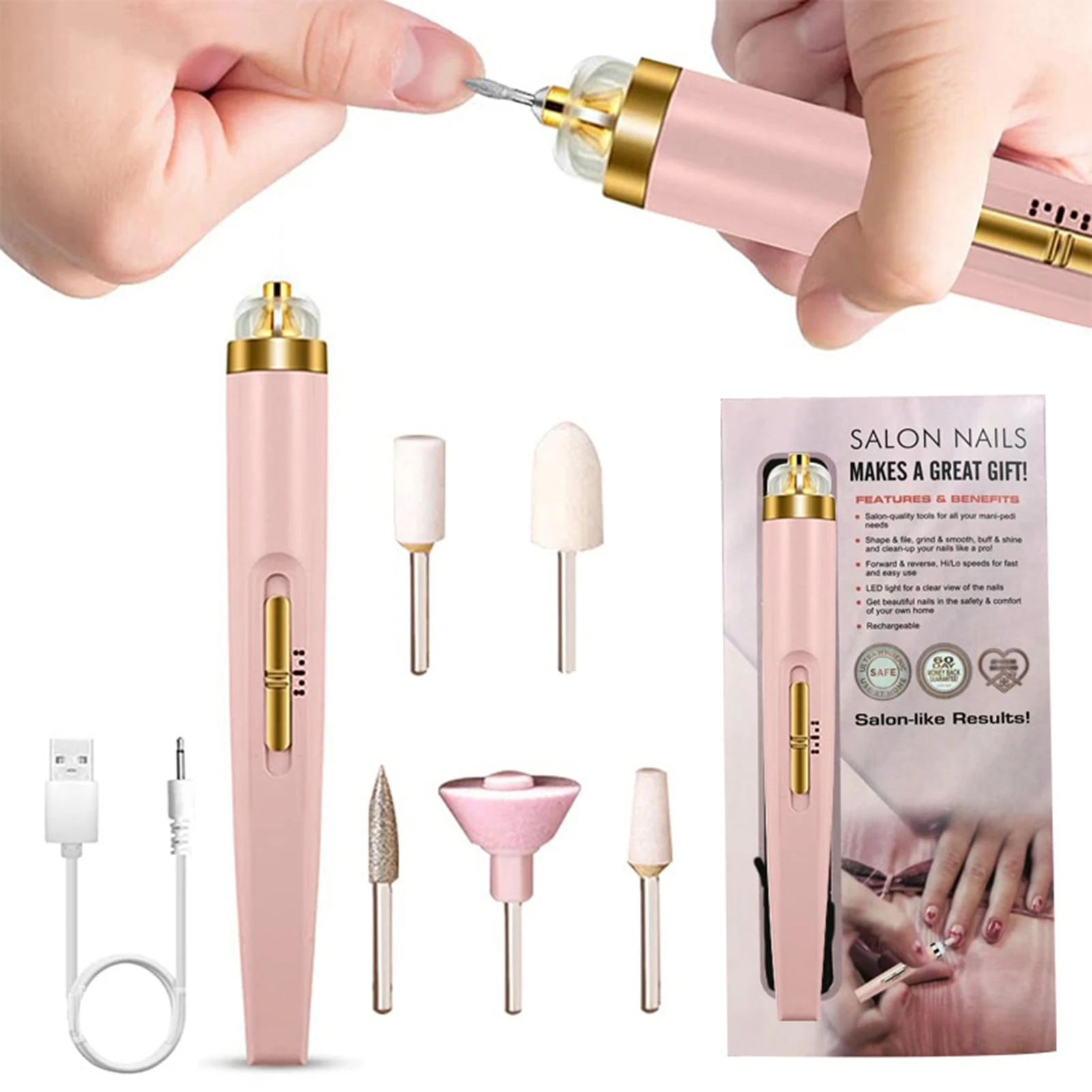 Mini Electric Nail Polishing Machine High-speed Nail Manicure Drill Rechargeable Nail Grinder Tools for Fingernail Toenail
Mini Electric Nail Polishing Machine High-speed Nail Manicure Drill Rechargeable Nail Grinder Tools for Fingernail Toenail