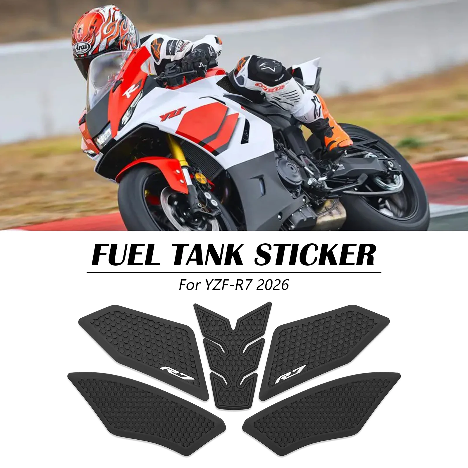 Motorcycle Side Top Tank Pad Rubber Non-slip Sticker Fuel Tank Anti Scratch Decal Sticker For Yamaha YZF-R7 2026 YZF R7 YZFR7
Motorcycle Side Top Tank Pad Rubber Non-slip Sticker Fuel Tank Anti Scratch Decal Sticker For Yamaha YZF-R7 2026 YZF R7 YZFR7