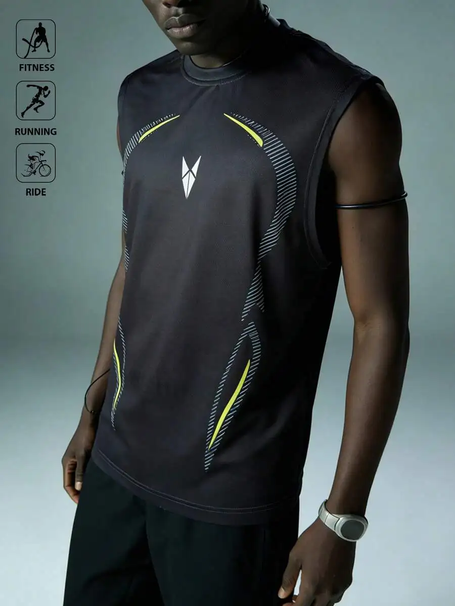 Mens Geometric Print Sleeveless Fitness Sports Tank Top
Mens Geometric Print Sleeveless Fitness Sports Tank Top