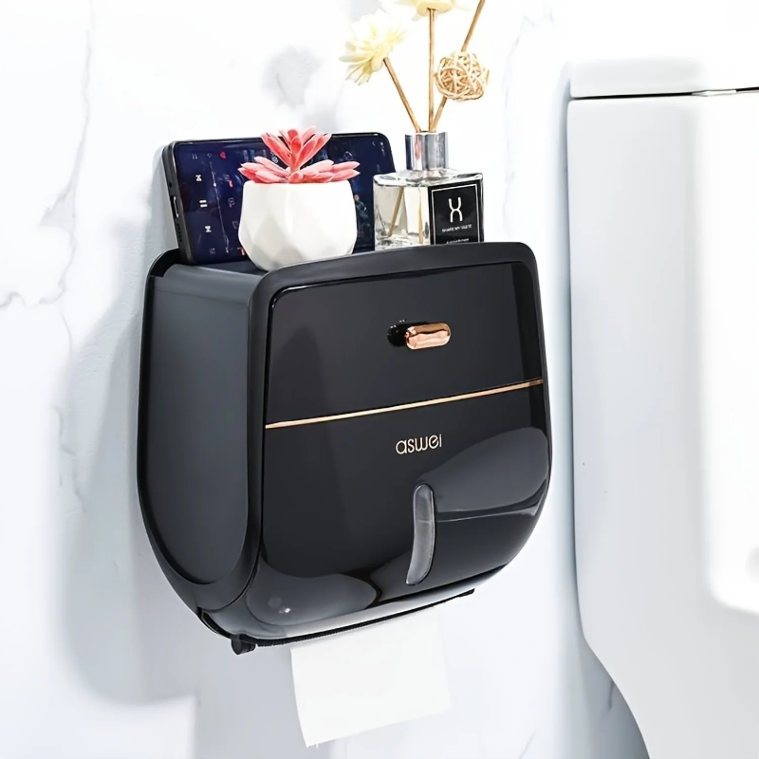 Bathroom Tissue Box, Toilet Paper Holder, Wall Mounted Tissue Container, Tissue Rack, Bathroom Accessories
Bathroom Tissue Box, Toilet Paper Holder, Wall Mounted Tissue Container, Tissue Rack, Bathroom Accessories