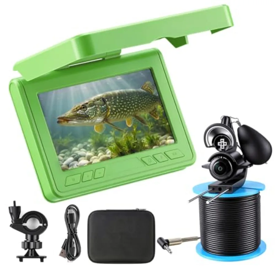 Fishing Camera 220° Ultra-Wide HD Underwater Fishing Camera with 4.3" LCD and IR Night Vision 5000mAh Rechargeable Battery 100f
Fishing Camera 220° Ultra-Wide HD Underwater Fishing Camera with 4.3" LCD and IR Night Vision 5000mAh Rechargeable Battery 100f