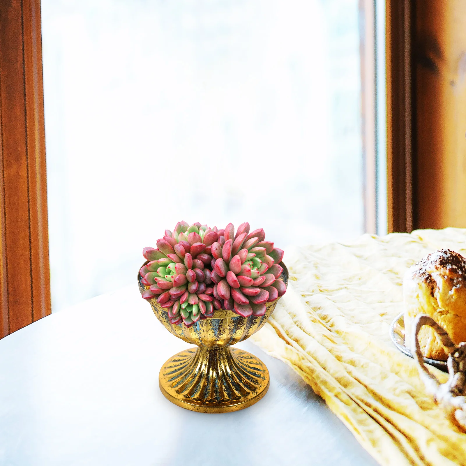 Decorative Flower Vase Gold Metal Planter Retro Style Wedding Home Office Balcony GardenVintage Floral Arrangement Centerpiece
Decorative Flower Vase Gold Metal Planter Retro Style Wedding Home Office Balcony GardenVintage Floral Arrangement Centerpiece