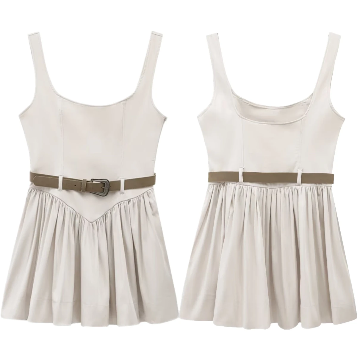 Dave&Di British Fashion Women's Slim Fit Mini Dress With Belt Women's Clothing Minimalist Sleeveless Dress For Ladies
Dave&Di British Fashion Women's Slim Fit Mini Dress With Belt Women's Clothing Minimalist Sleeveless Dress For Ladies